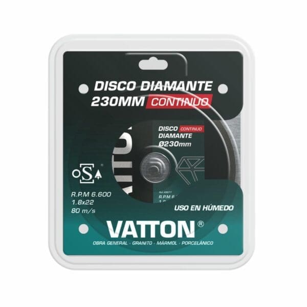 DISCO OSA DIAMANTE CONTÍNUO 230MM VATTON - Image 2