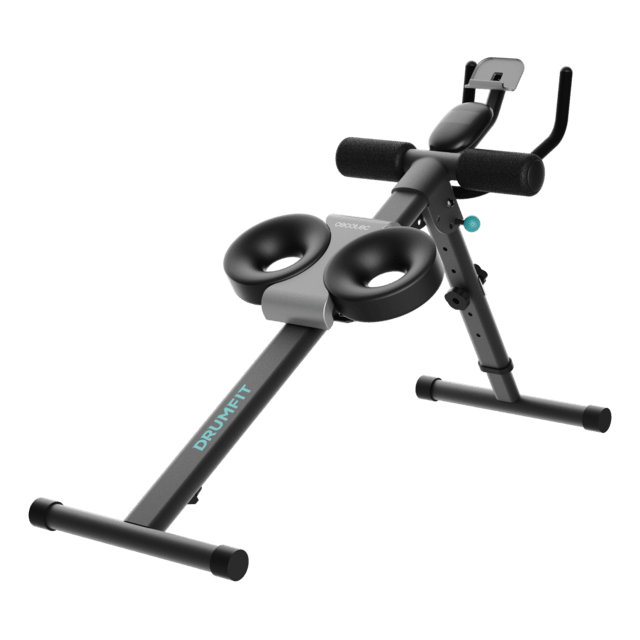 Cecotec Banco de abdominais dobrável e ajustável Drumfit AB Trainer. Suporte para dispositivos, ecrã LCD, 5 posições, almofadas acolchoadas peso máximo de utilizador 130 kg